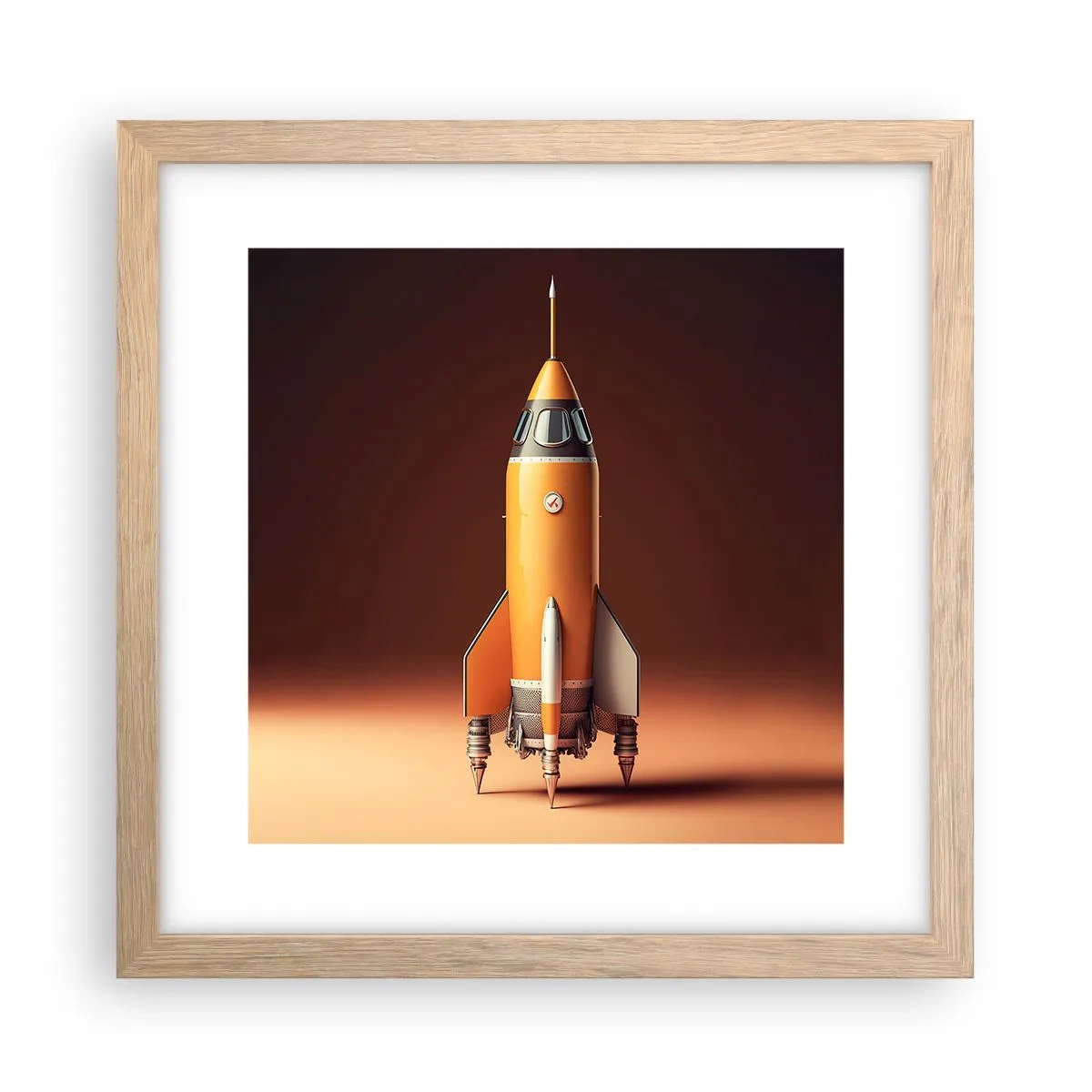 Plagát v ráme zo svetlého duba - Začína to snom - 30x30 cm