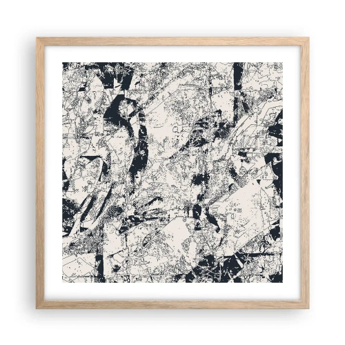 Plagát v ráme zo svetlého duba - Prelínanie protikladov - 50x50 cm