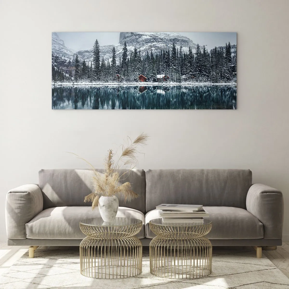 Obraz na skle - Kanadské útočisko - 100x40 cm
