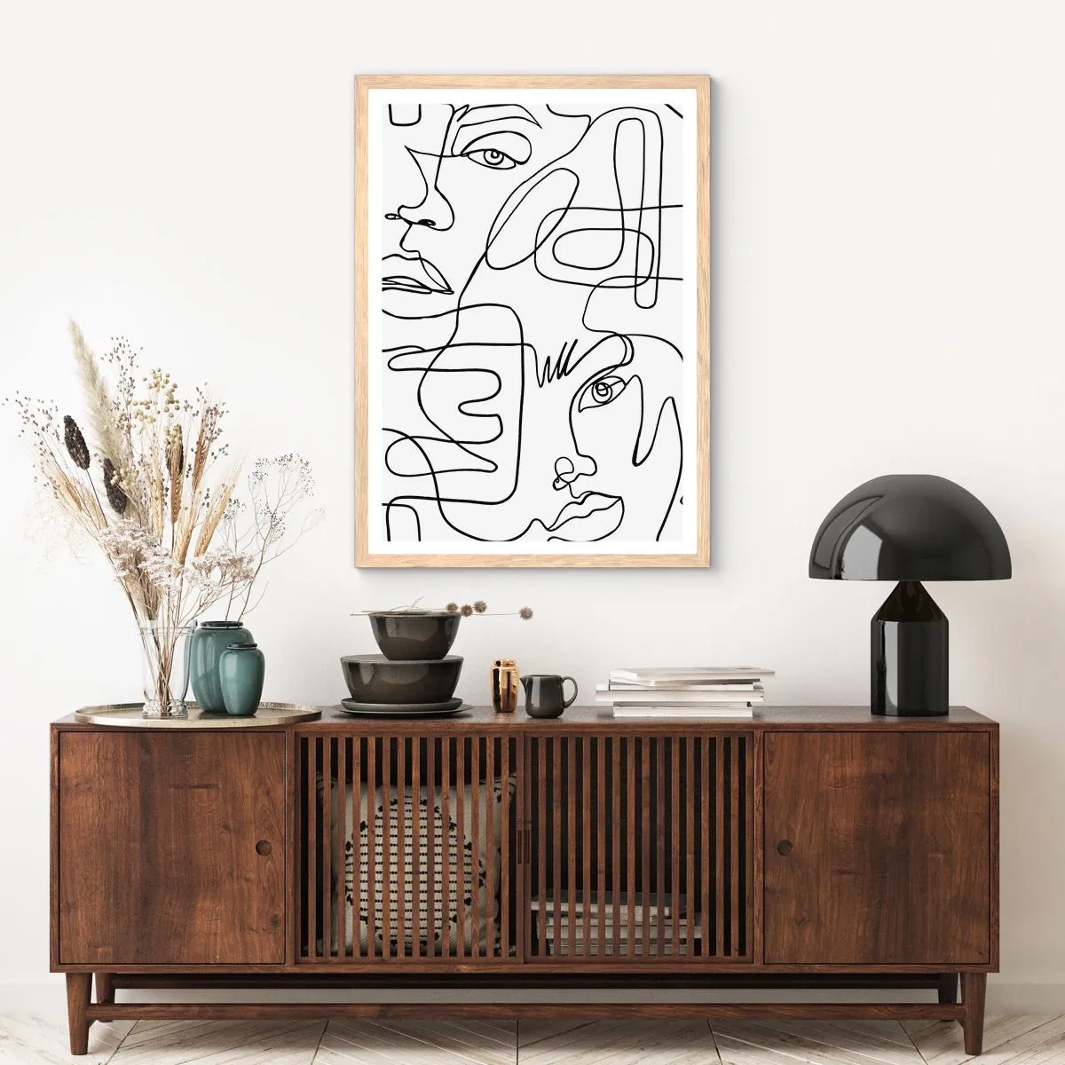 Plagát v ráme zo svetlého duba - V spletených emóciách - 50x70 cm