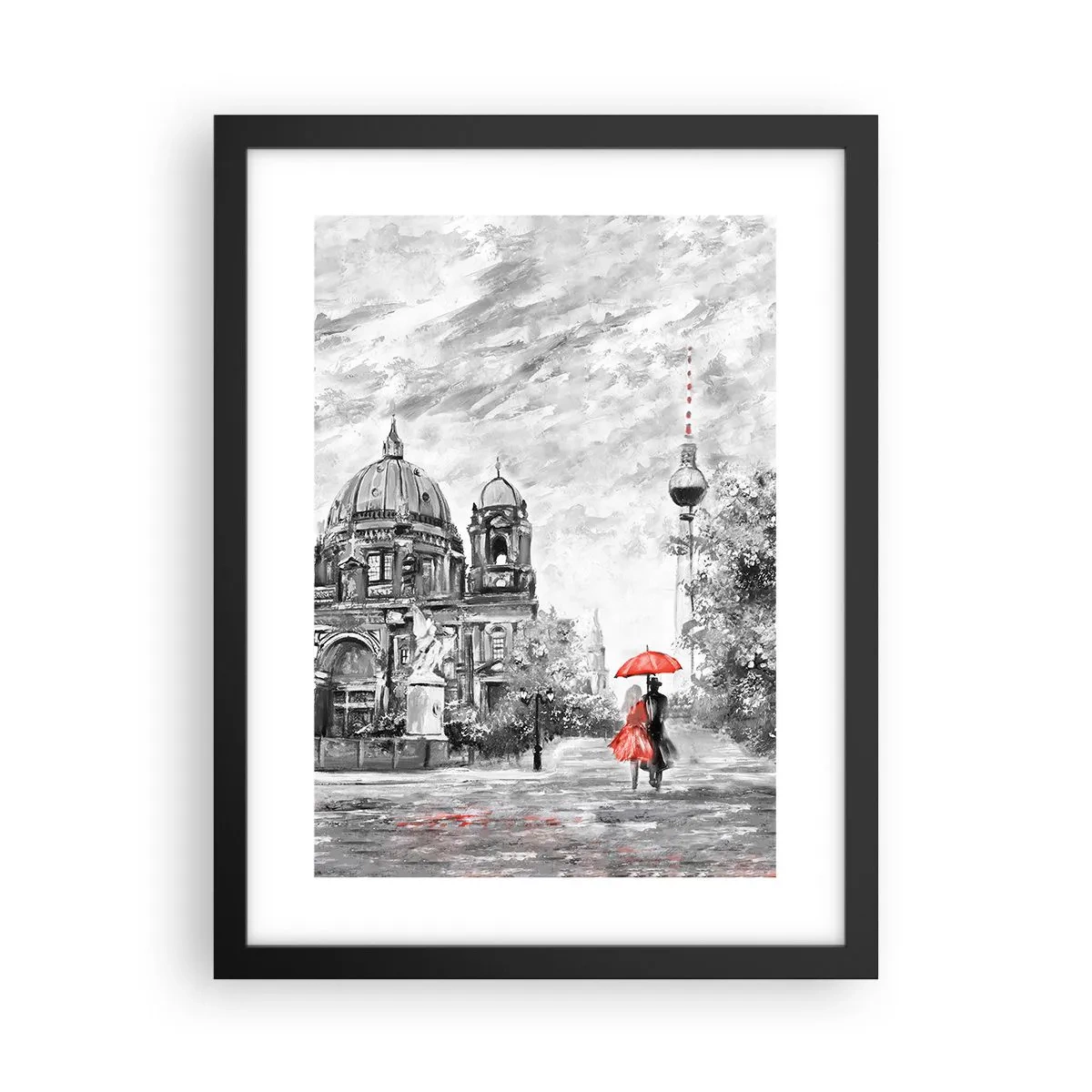 Plagát v čiernom ráme - Berlínske stretnutie - 30x40 cm