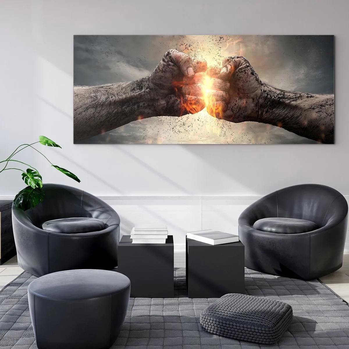 Obraz na skle - Choď do boja - 140x50 cm