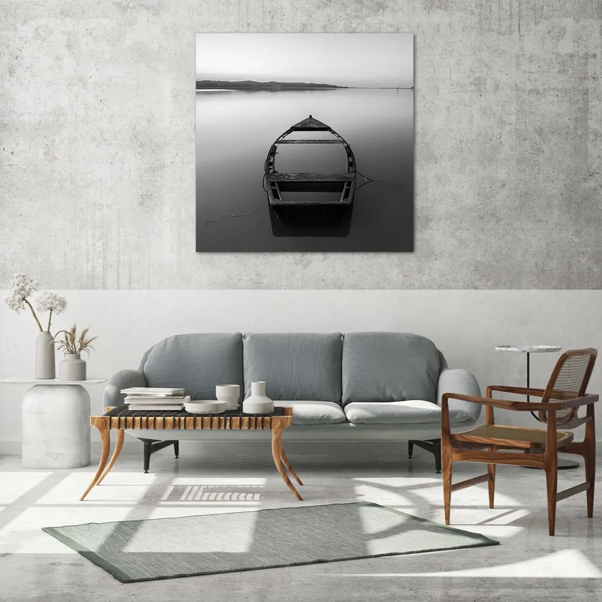 Obraz na skle - Túžba a melanchólia - 30x30 cm