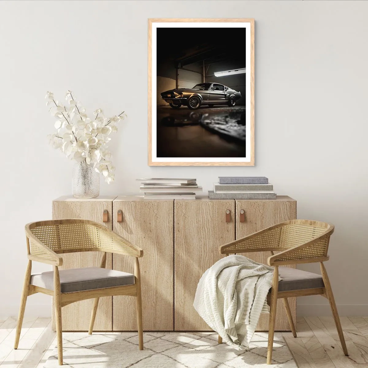 Plagát v ráme zo svetlého duba - Návrat do minulosti - 50x70 cm