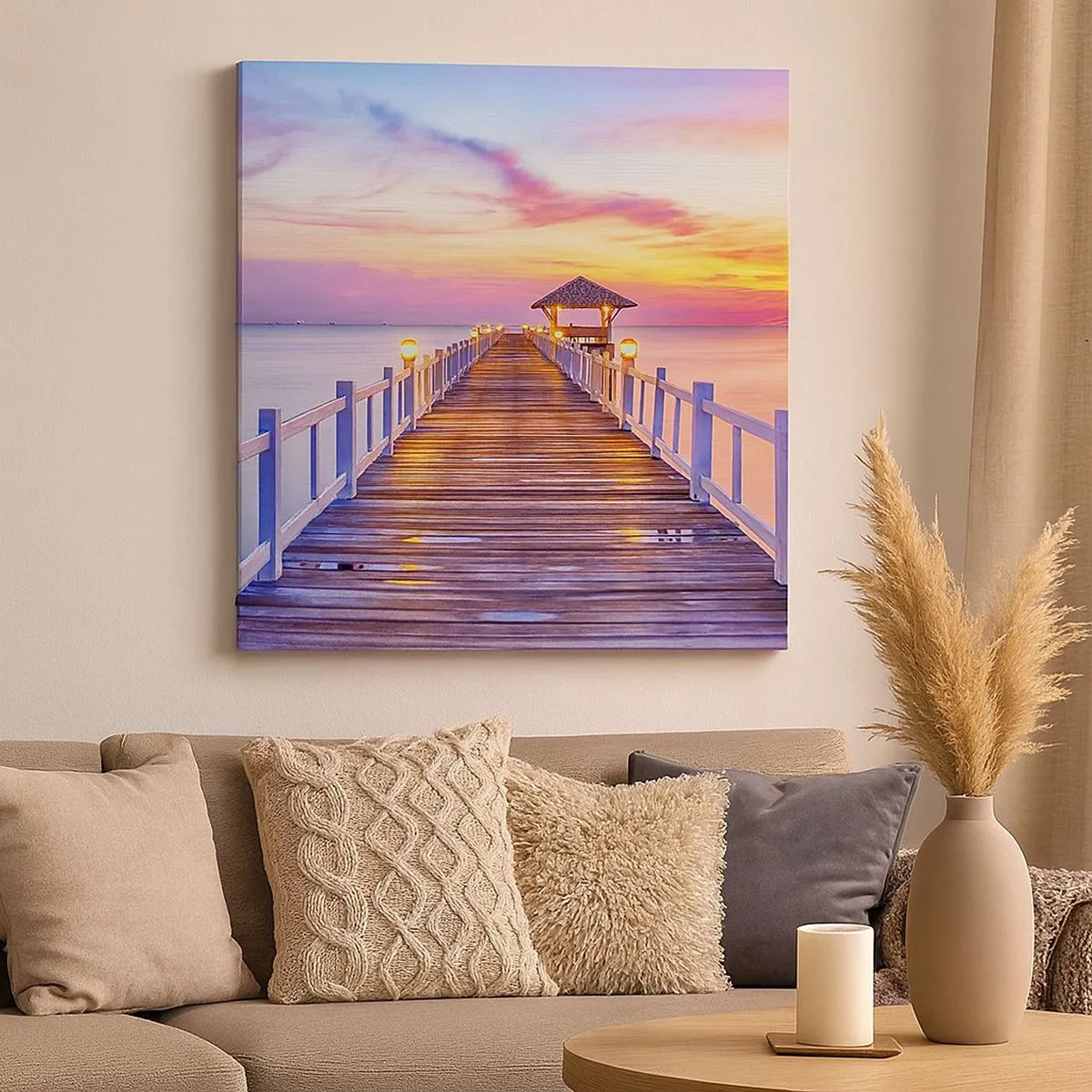 Obraz na plátne - Ľaliovo-zlaté ticho večera - 30x30 cm