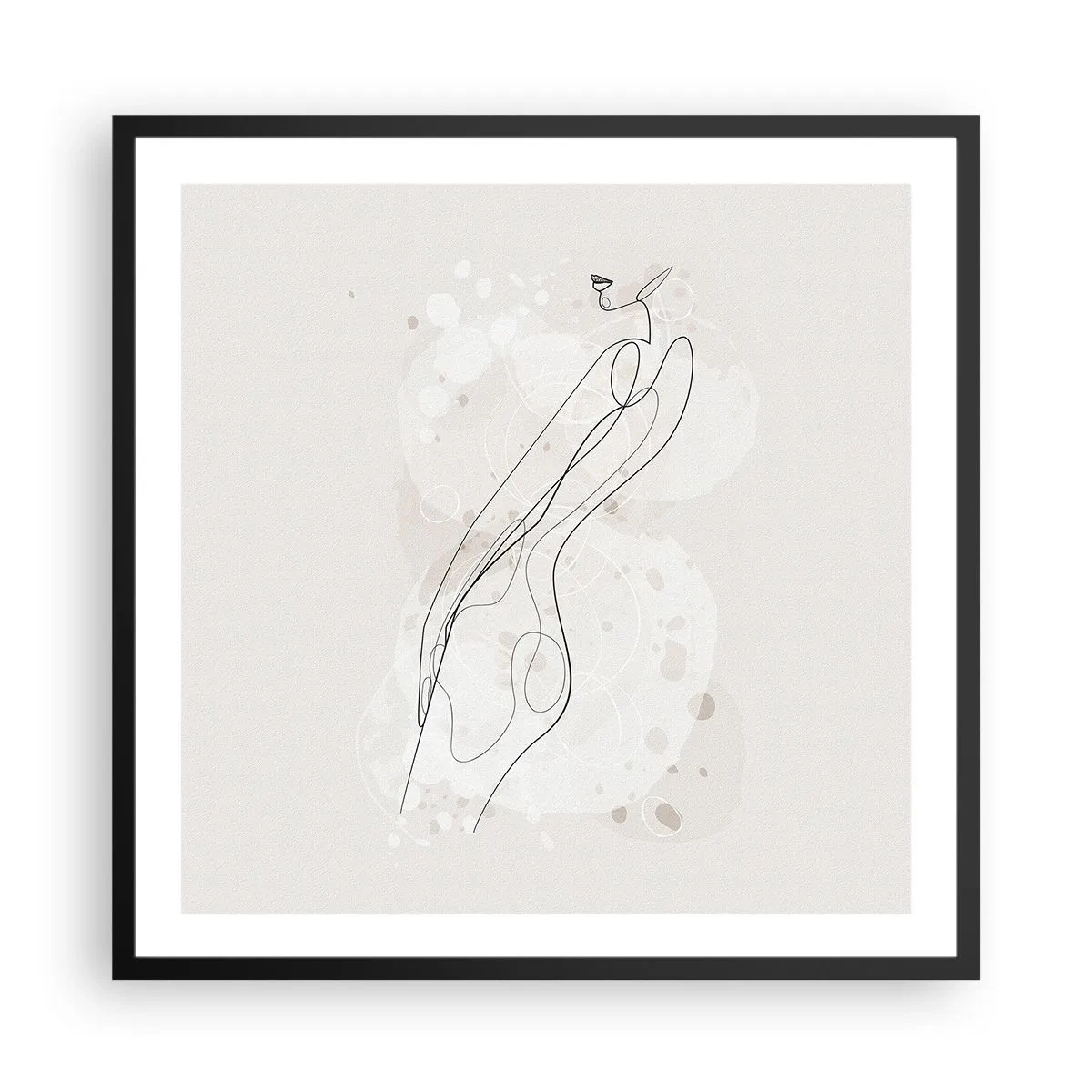 Plagát v čiernom ráme - Zablúdiť pohľadom - 60x60 cm