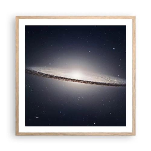 Plagát v ráme zo svetlého duba - Kedysi dávno v jednej preďalekej galaxii… - 60x60 cm