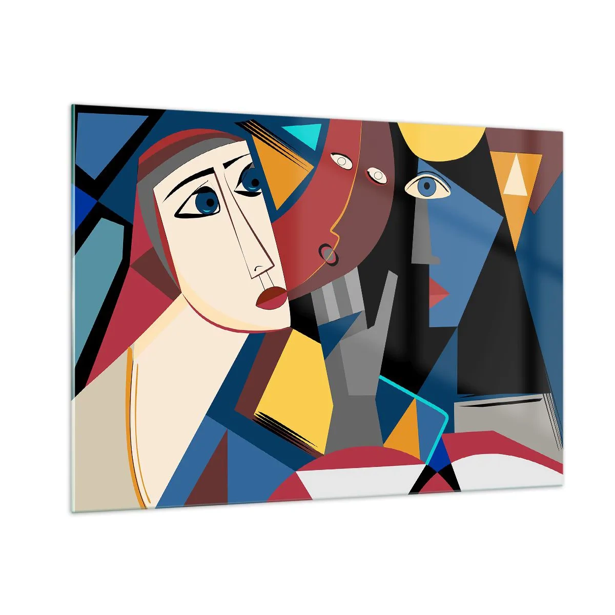Obraz na skle - Konverzácia kubistov - 100x70 cm
