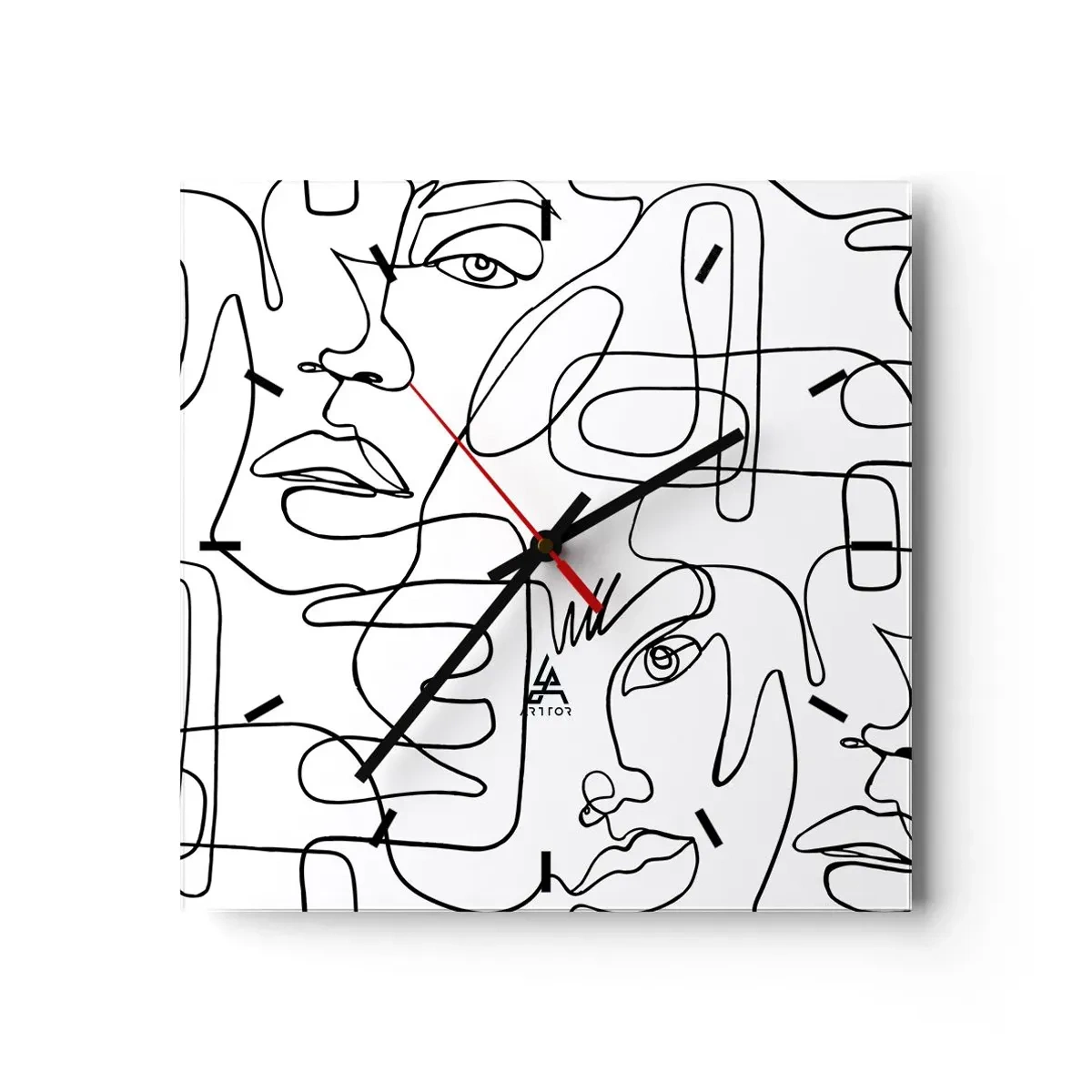 Nástenné hodiny - V spletených emóciách - 40x40 cm