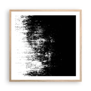 Plagát v ráme zo svetlého duba - Víťazom sa stáva... - 60x60 cm