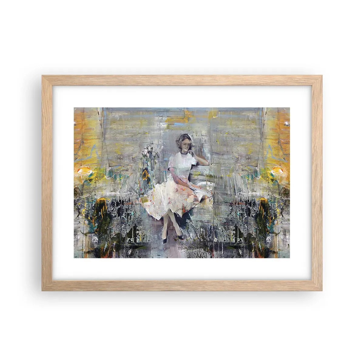 Plagát v ráme zo svetlého duba - Klasická a moderná - 40x30 cm