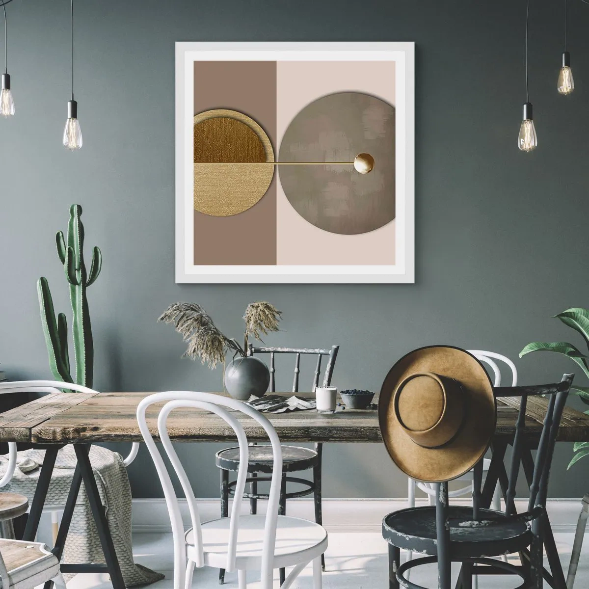 Plagát v bielom ráme - Dokonalá rovnováha - 30x30 cm