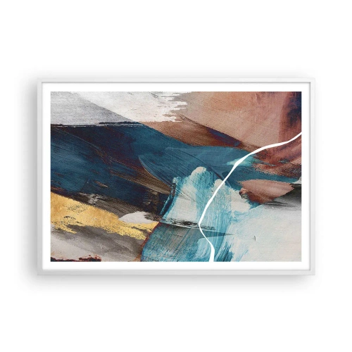 Plagát v bielom ráme - Na plno a s energiou - 100x70 cm
