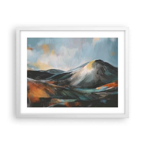 Plagát v bielom ráme - Surové a krásne - 50x40 cm