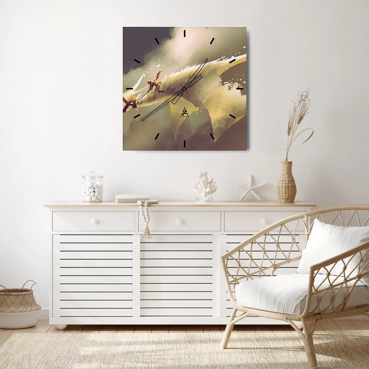 Nástenné hodiny - Zachrániť svet - 40x40 cm