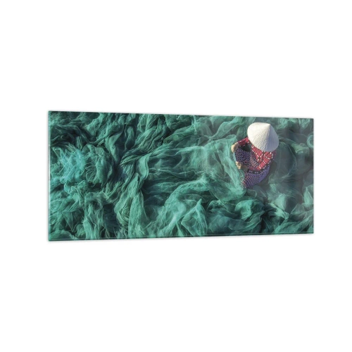 Obraz na skle - V mori sietí - 120x50 cm