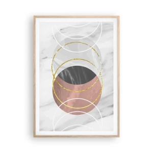 Plagát v ráme zo svetlého duba - Hudba sfér - 70x100 cm