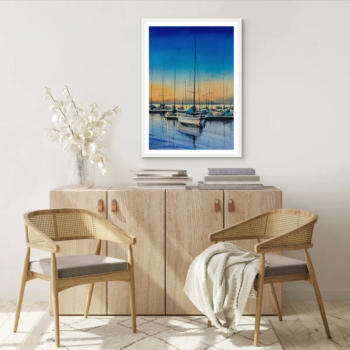 Plagát v bielom ráme - Koniec dobrého dňa - 50x70 cm