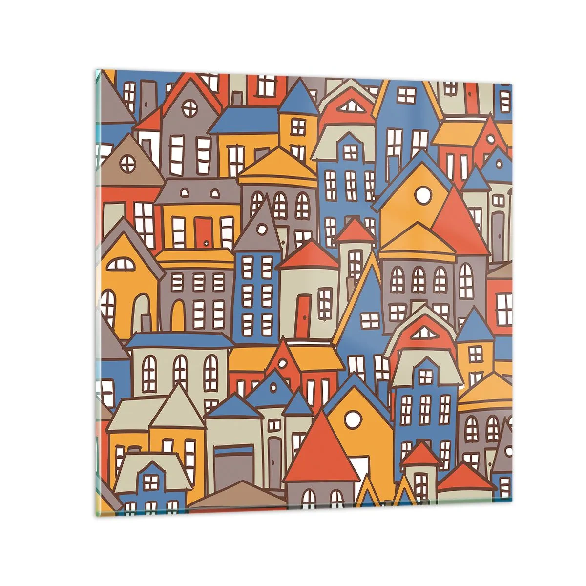 Obraz na skle - Za domom dom - 30x30 cm