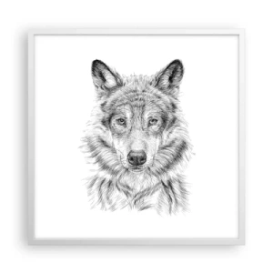 Plagát v bielom ráme - Rodený vodca - 60x60 cm