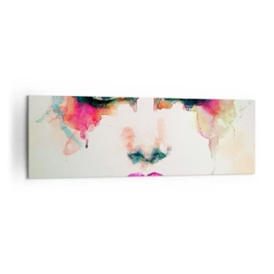 Obraz na plátne - Portrét maľovaný dúhou - 160x50 cm