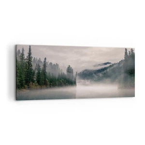 Obraz na plátne - V zamyslení, v hmle - 100x40 cm