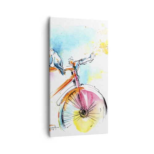 Obraz na plátne - Spolu na bicykli - 55x100 cm