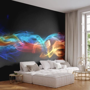 Fototapeta Premium Sand - Dúhový tanec hmly - Abstrakcia, Grafika, Farebné plamene - 450x315 cm