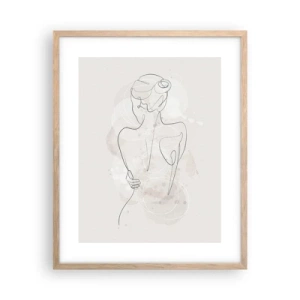 Plagát v ráme zo svetlého duba - Ako citlivý nástroj - 40x50 cm