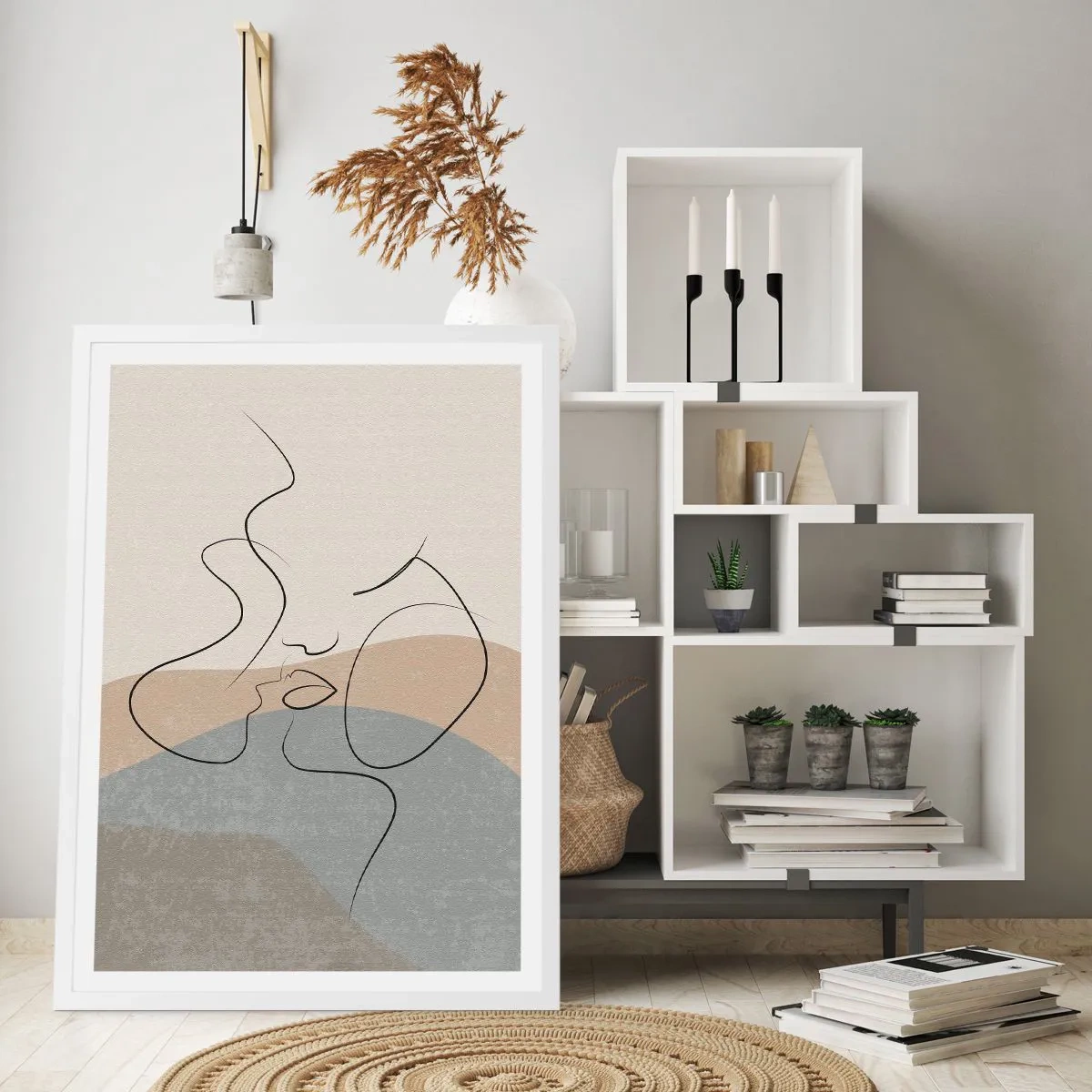 Plagát v bielom ráme - Ako ťah štetcom - 50x70 cm