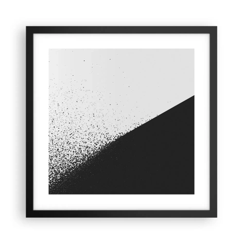 Plagát v čiernom ráme - Rýchlejšie a rýchlejšie, viac a viac - 40x40 cm