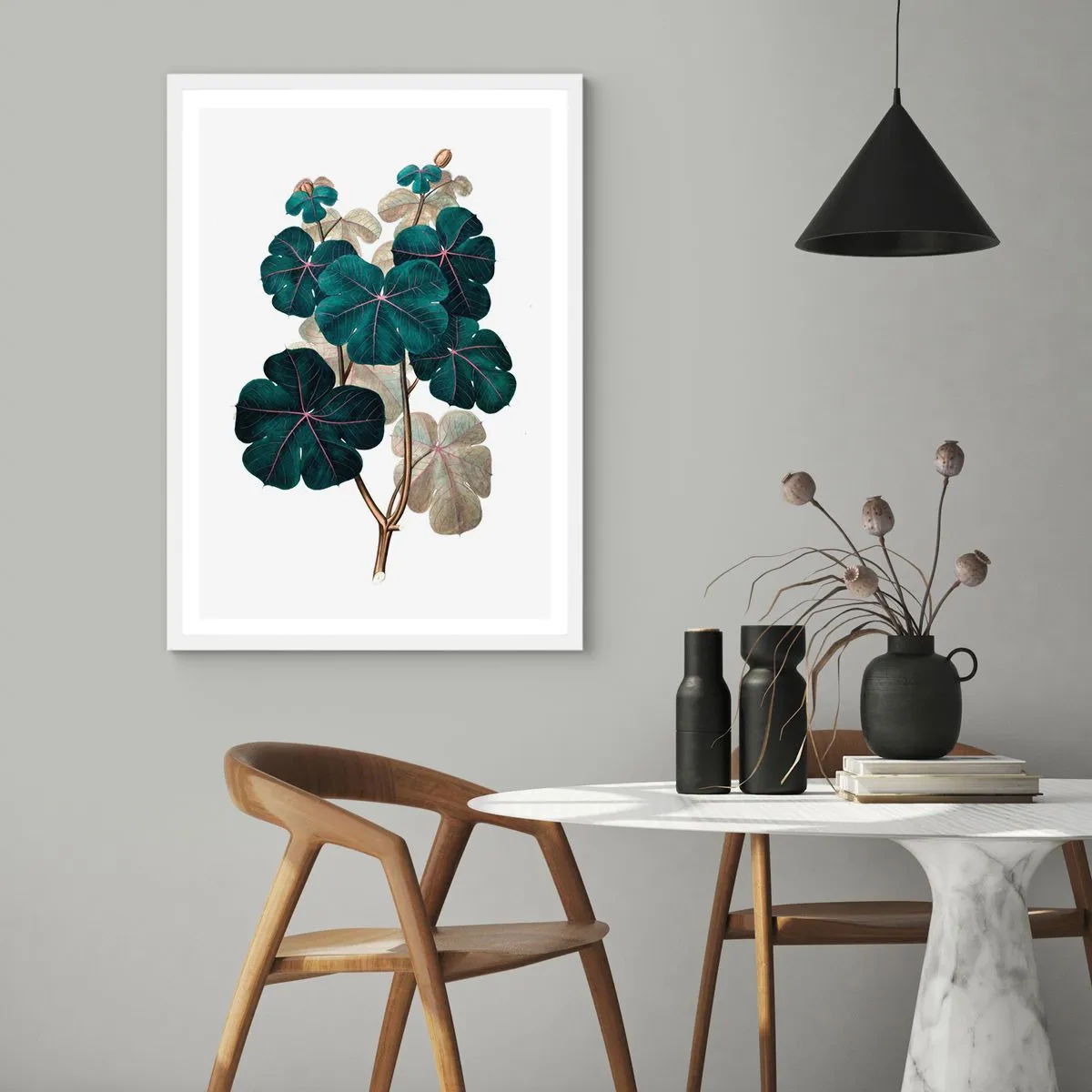 Plagát v bielom ráme - Zo starého herbára - 61x91 cm