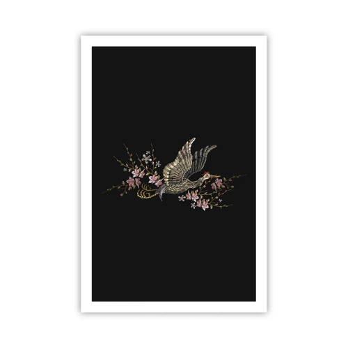 Plagát - Exotický vyšívaný vták - 61x91 cm