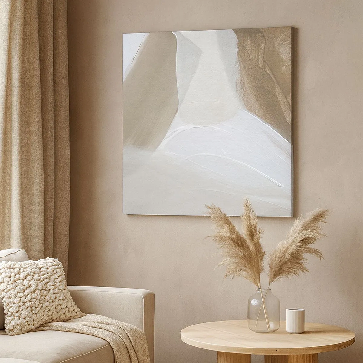 Obraz na plátne - Vlna bielej - 30x30 cm