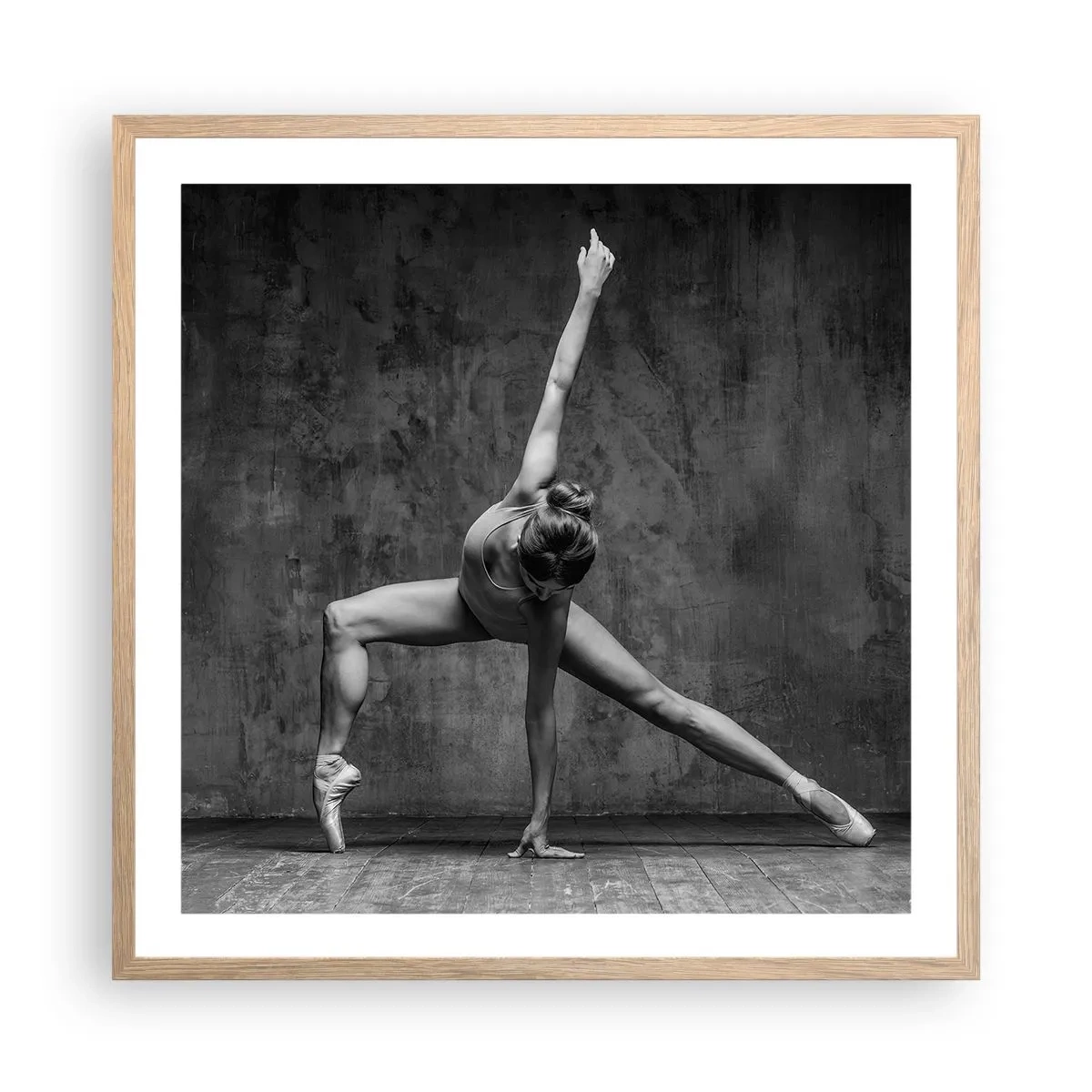 Plagát v ráme zo svetlého duba - Ideál rovnováhy - 60x60 cm