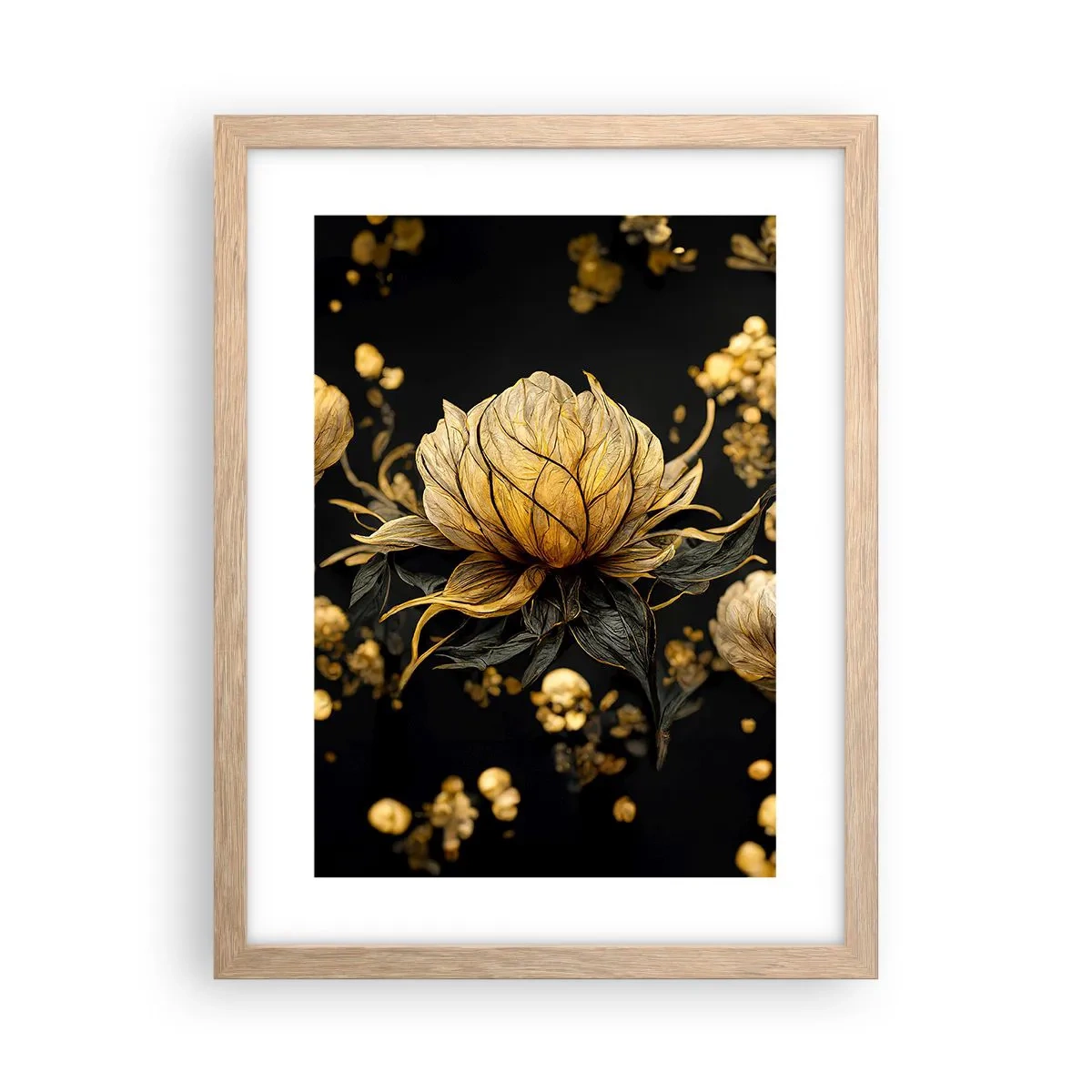 Plagát v ráme zo svetlého duba - Jemná krehkosť - 30x40 cm