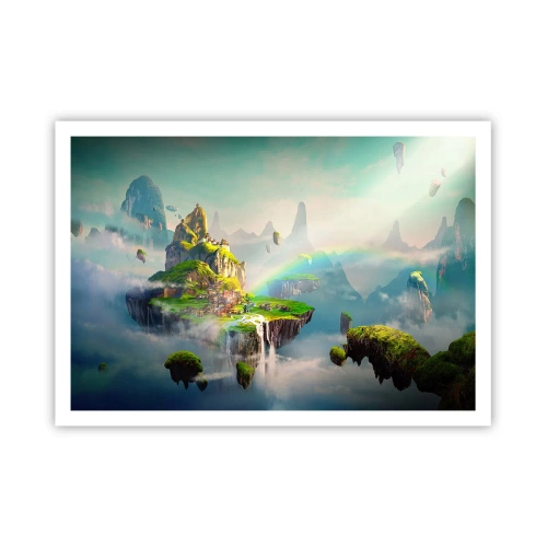 Plagát - Uprostred neba - šťastné ostrovy - 100x70 cm