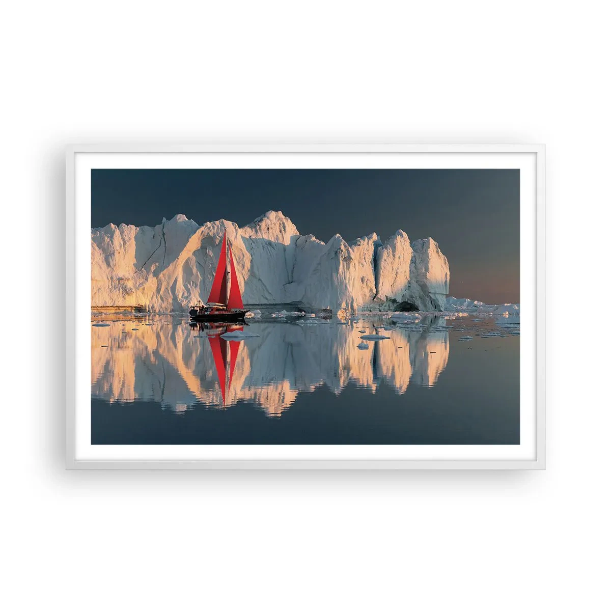 Plagát v bielom ráme - Na okraji sveta - 91x61 cm