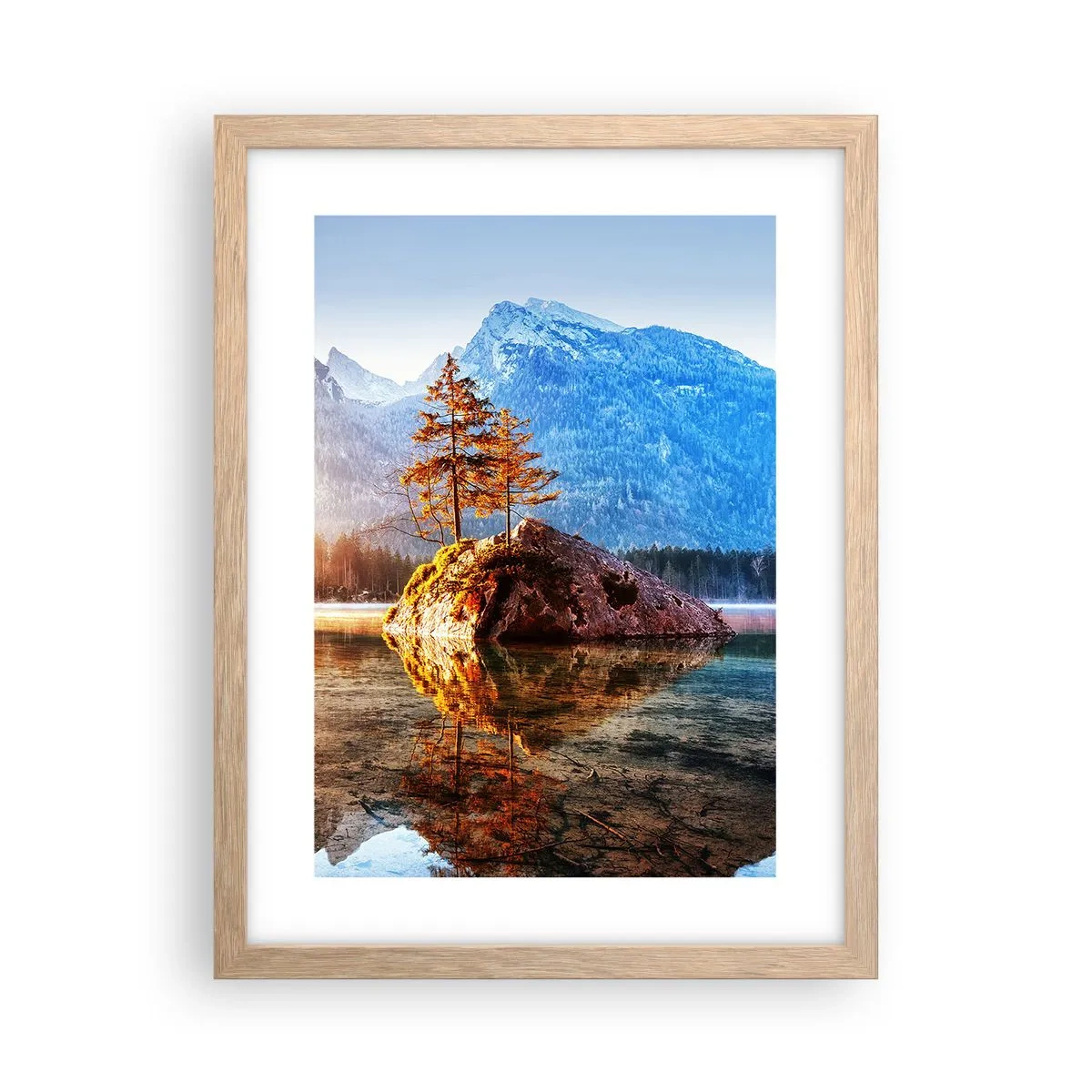 Plagát v ráme zo svetlého duba - Príroda v novom svetle - 30x40 cm