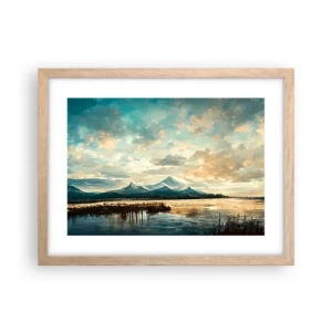 Plagát v ráme zo svetlého duba - Pod ochranou neba - 40x30 cm