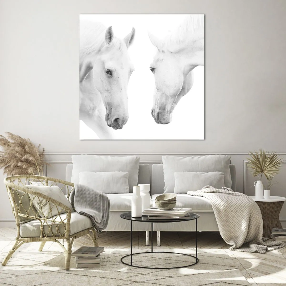 Obraz na skle - Je to priateľstvo…? - 40x40 cm