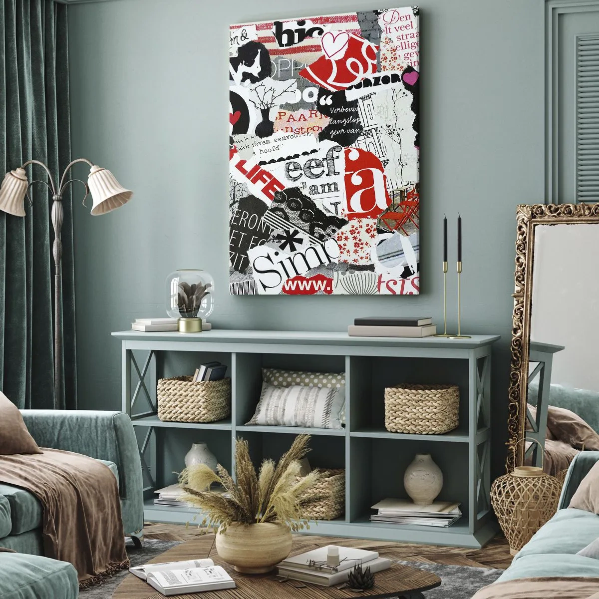 Obraz na plátne - Hipsterská koláž - 50x70 cm
