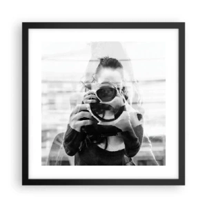 Plagát v čiernom ráme - Tvorca a materiál - 40x40 cm