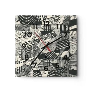 Nástenné hodiny - Dynamika súčasnosti - 30x30 cm