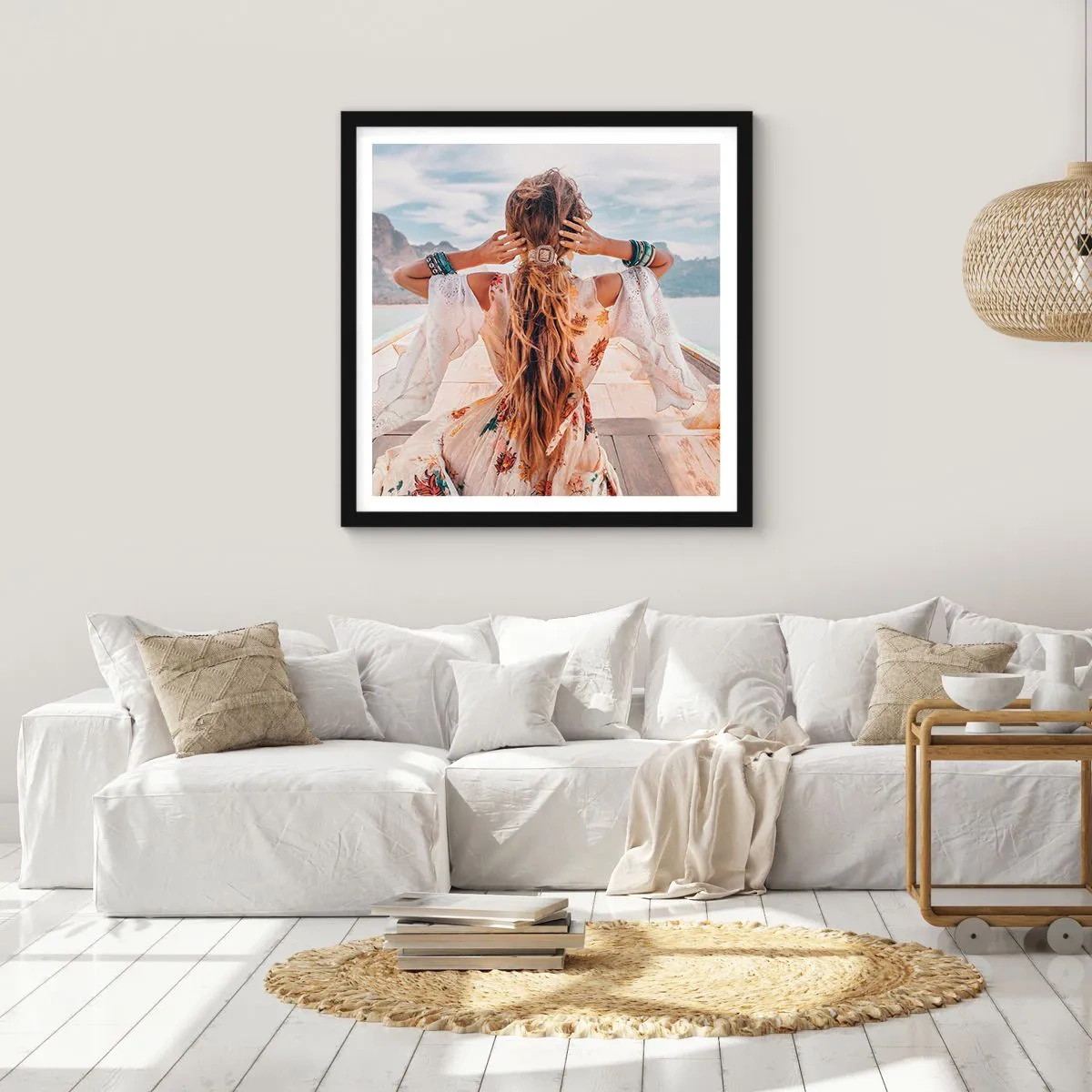 Plagát v čiernom ráme - Na ceste ku šťastiu - 40x40 cm