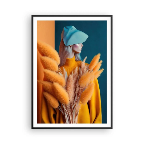 Plagát v čiernom ráme - Chlpatý portrét - 70x100 cm
