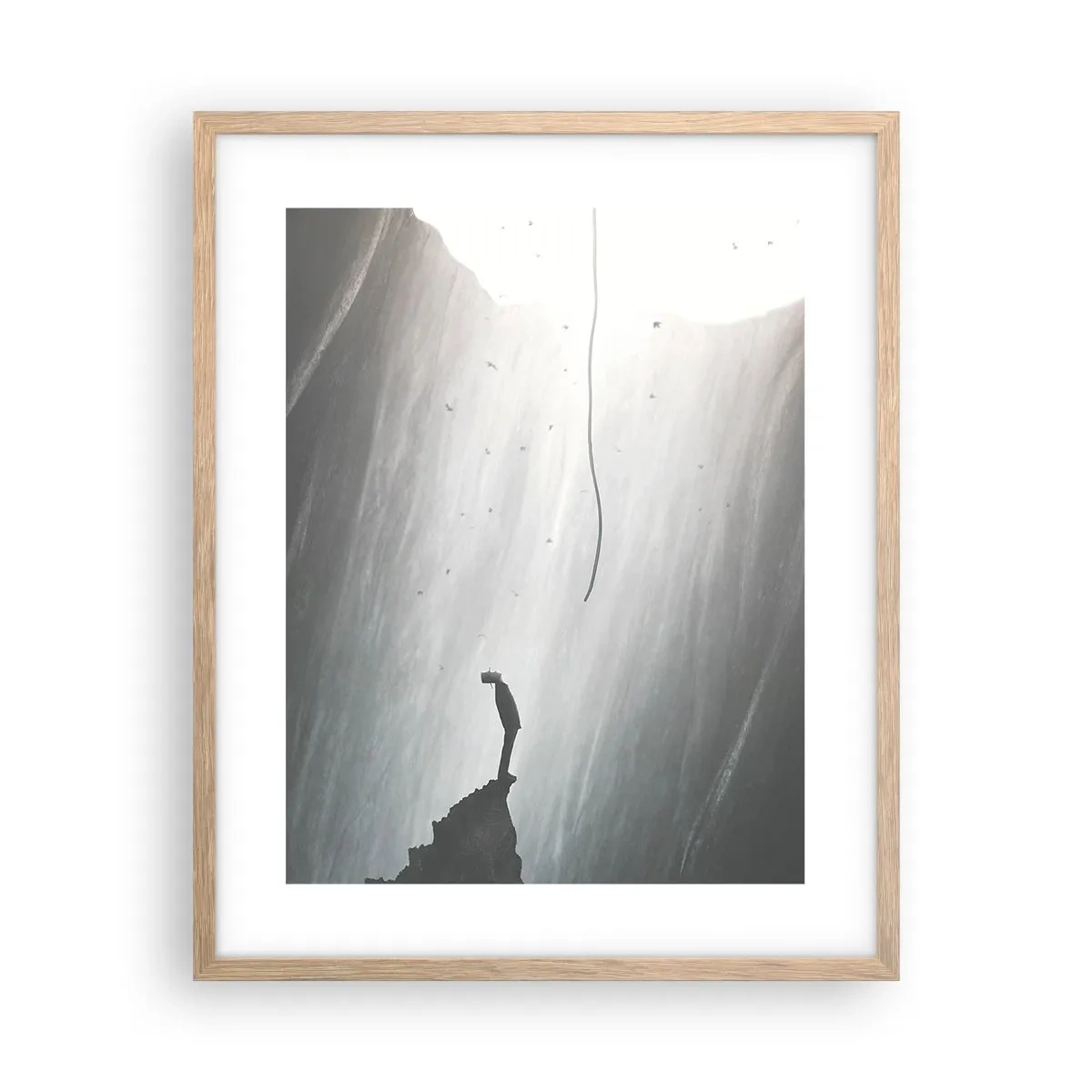 Plagát v ráme zo svetlého duba - Vždy máte na výber - 40x50 cm