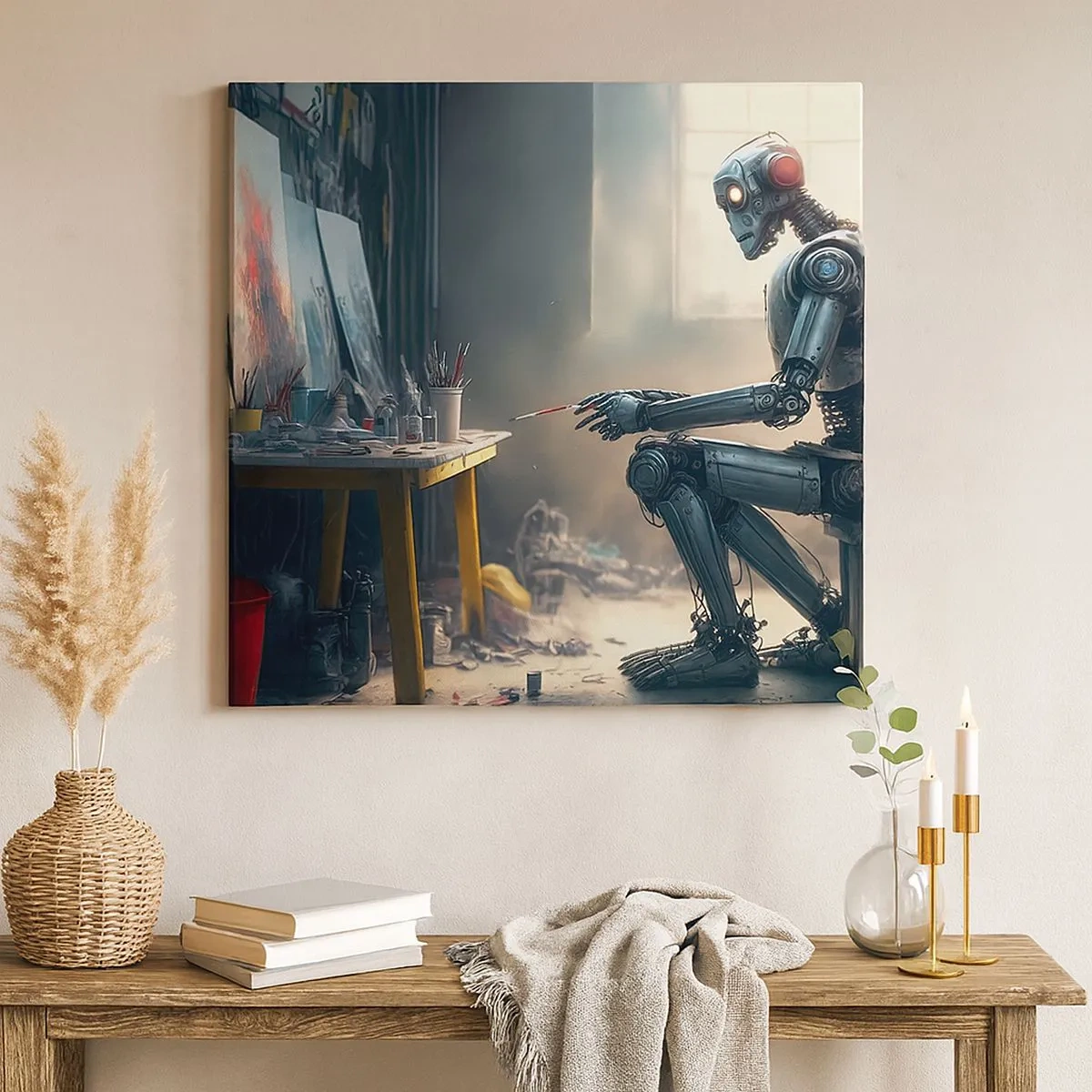 Obraz na plátne - Akt stvorenia - 30x30 cm