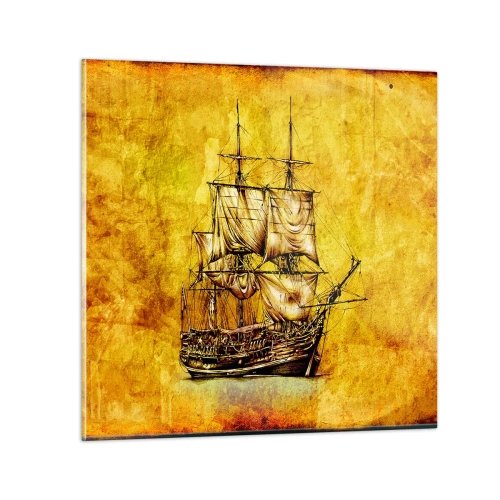 Obraz na skle - Smer Tortuga! - 50x50 cm