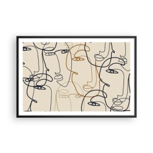 Plagát v čiernom ráme - Portrét znásobený - 91x61 cm